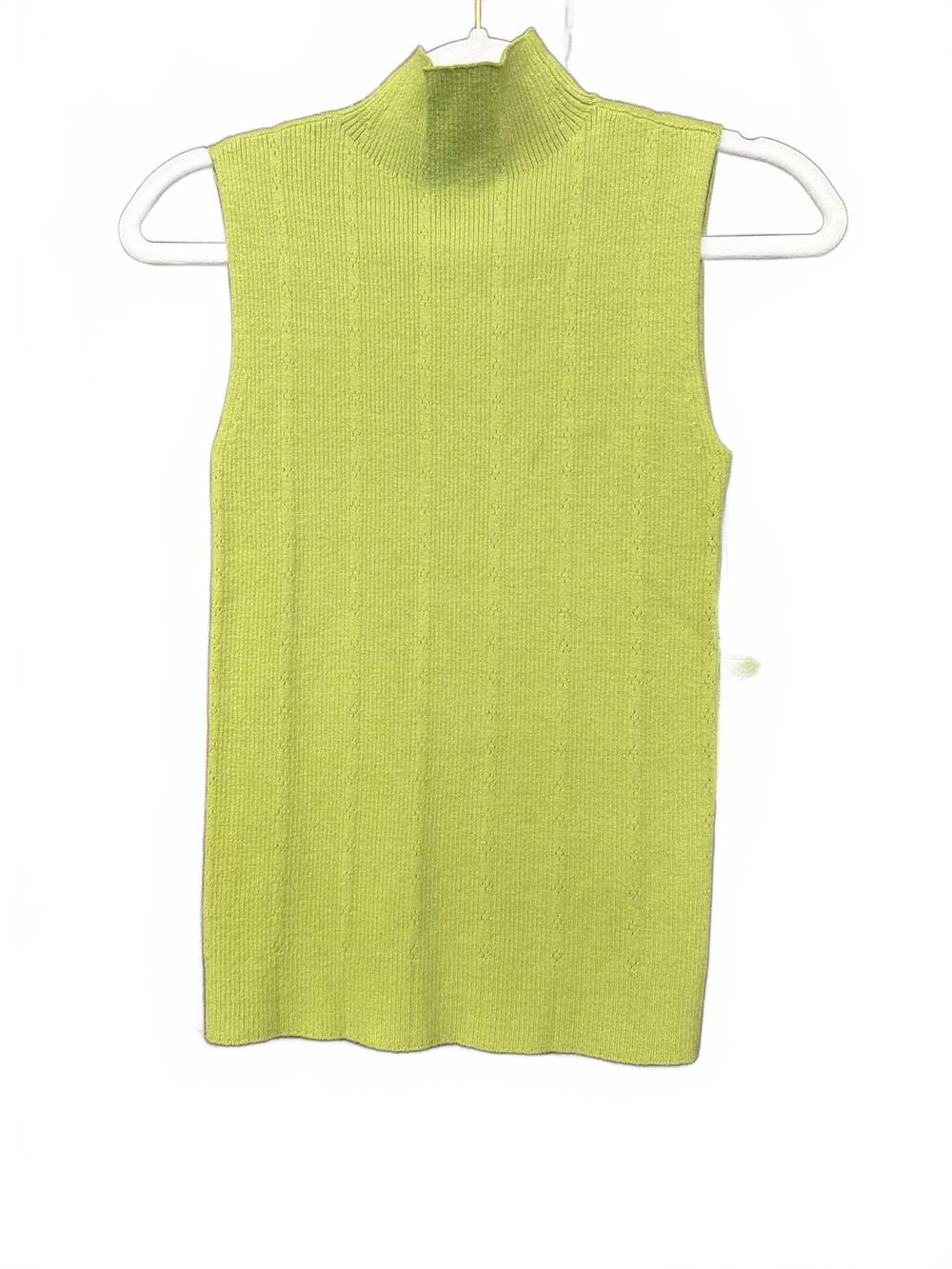 NEW TRIBAL women's sleeveless mock neck top in green